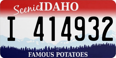 ID license plate I414932