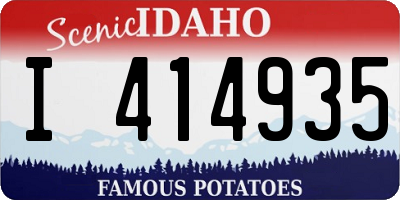 ID license plate I414935