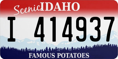 ID license plate I414937
