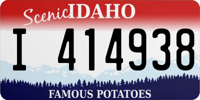 ID license plate I414938