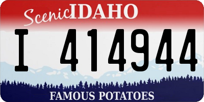 ID license plate I414944