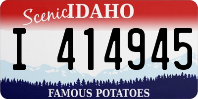 ID license plate I414945