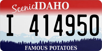 ID license plate I414950