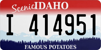 ID license plate I414951