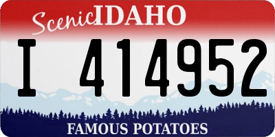 ID license plate I414952