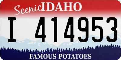 ID license plate I414953