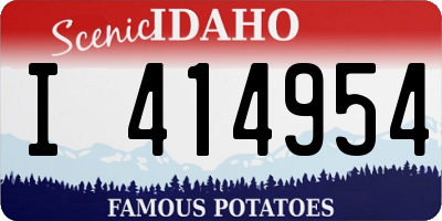 ID license plate I414954