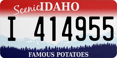 ID license plate I414955