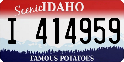 ID license plate I414959