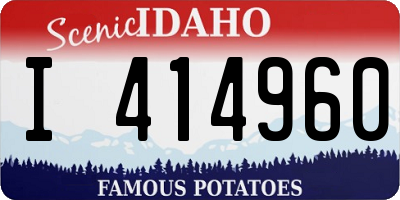 ID license plate I414960