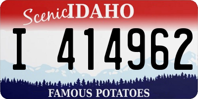 ID license plate I414962