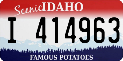 ID license plate I414963