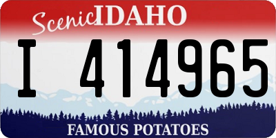 ID license plate I414965