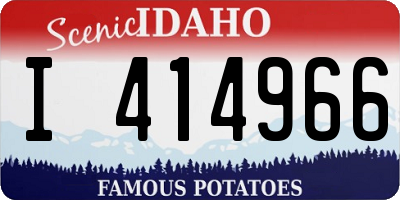 ID license plate I414966