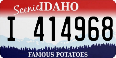 ID license plate I414968