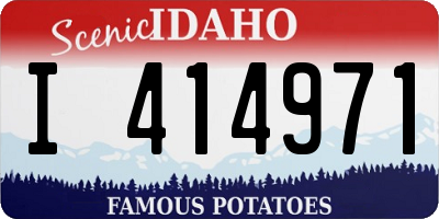 ID license plate I414971