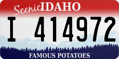 ID license plate I414972