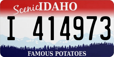 ID license plate I414973