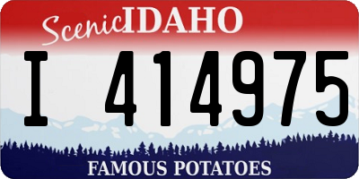 ID license plate I414975