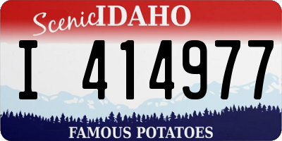 ID license plate I414977