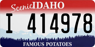 ID license plate I414978
