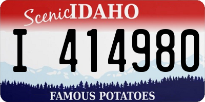 ID license plate I414980