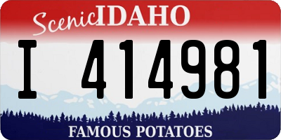 ID license plate I414981