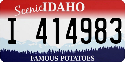 ID license plate I414983