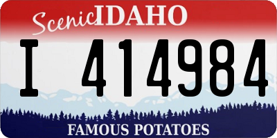 ID license plate I414984