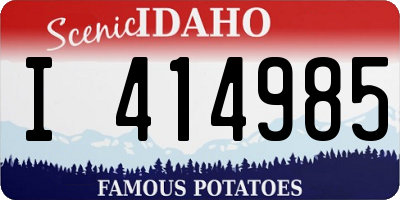 ID license plate I414985