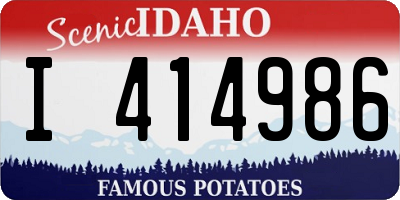 ID license plate I414986