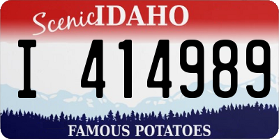 ID license plate I414989