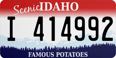 ID license plate I414992