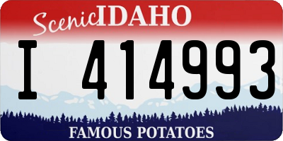 ID license plate I414993