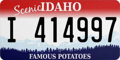 ID license plate I414997