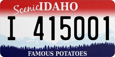 ID license plate I415001