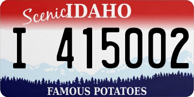 ID license plate I415002