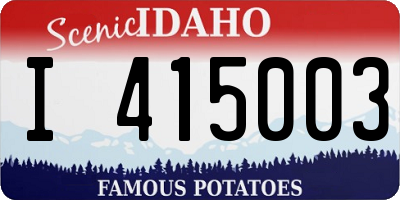 ID license plate I415003