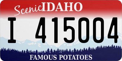 ID license plate I415004