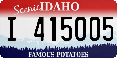 ID license plate I415005