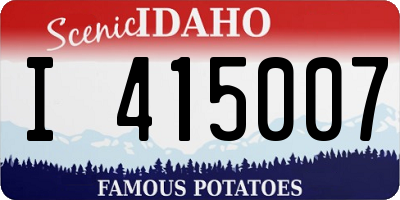 ID license plate I415007