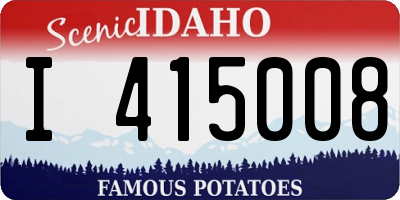 ID license plate I415008