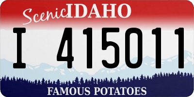 ID license plate I415011