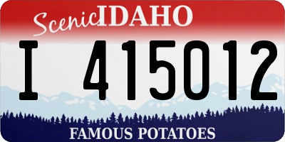 ID license plate I415012