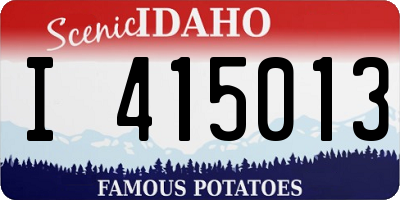 ID license plate I415013