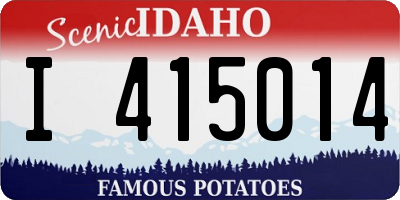 ID license plate I415014