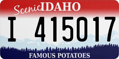 ID license plate I415017