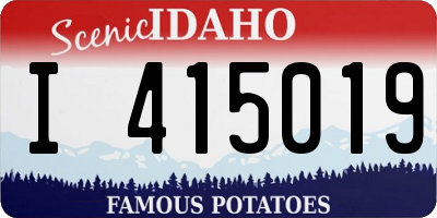 ID license plate I415019