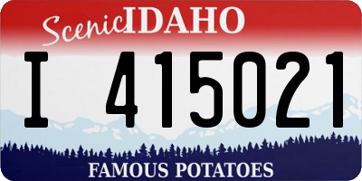 ID license plate I415021