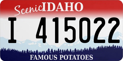 ID license plate I415022